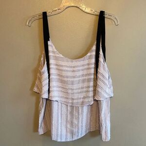 Elodie gray and silver tiered tank size large